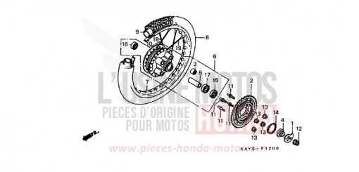 REAR WHEEL NX125S de 1995